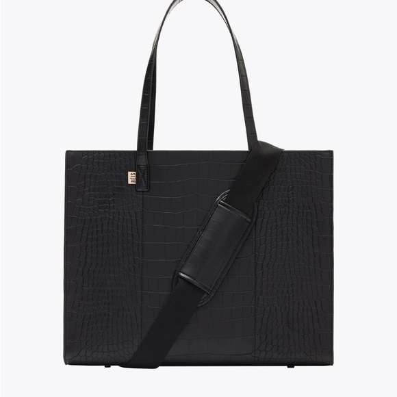 Béis - The Large Work Tote Black Crocodile - Women’s Tote Bag - Women’s Work Bag - Picture 1 of 4
